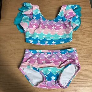 Ruffle Butts 2 Piece Mermaid Bikini Size 12-18 Months